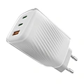 65W Rapid Power Wall Charger with 2 x USB-C &1X USB-APort